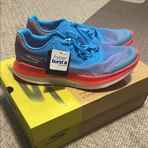 Skechers Blue and Red Running Shoes